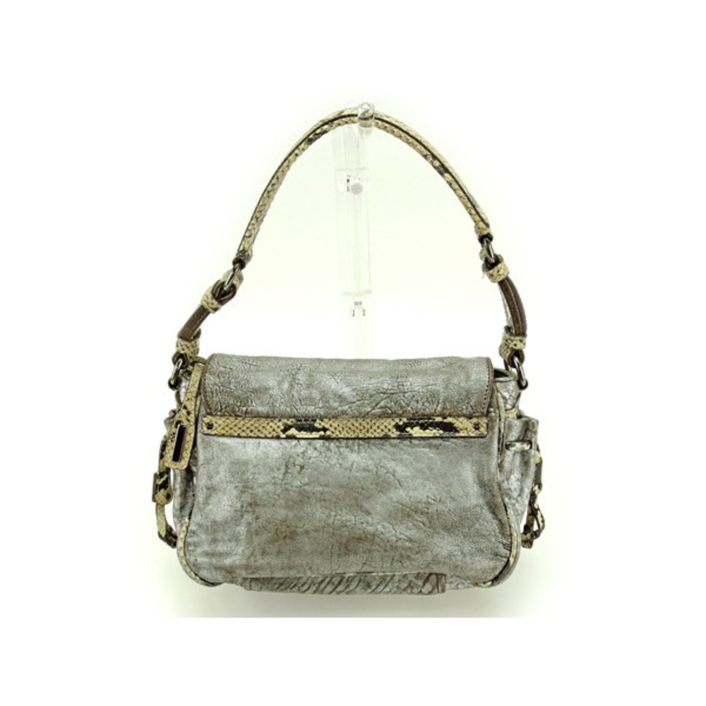 Miu Miu Python Leather Handbag Silver - image 2